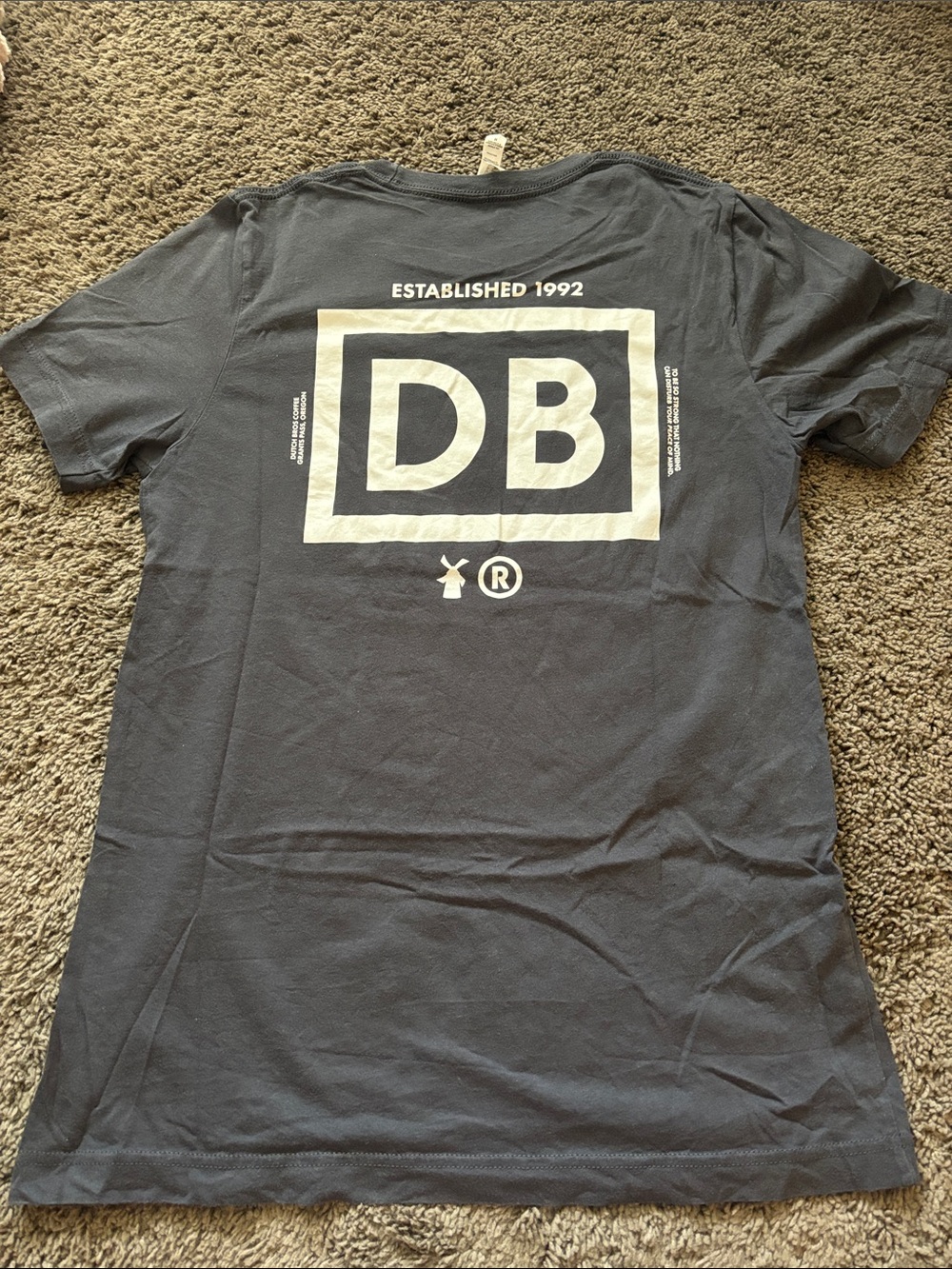 Dutch Bros Dark Gray Short Sleeve Tee with White DB Logo